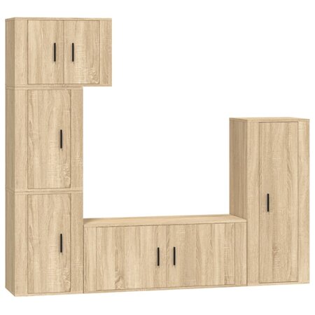 vidaXL Ensemble de meubles TV 5 Pièces Chêne sonoma Bois d'ingénierie