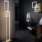 Wofi lampadaire à led muriel nickel mat