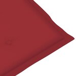 vidaXL Chaises de jardin 4 Pièces avec coussins bordeaux Bois de teck