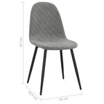 vidaXL Chaises à manger lot de 6 gris clair velours