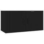 vidaXL Ensemble de meubles TV 2 Pièces noir bois d'ingénierie