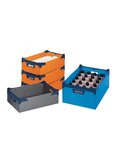 (lot   25 bacs) bac polypropylène alvéolaire gerbable orange l