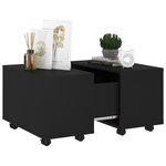 vidaXL Table basse Noir 60x60x38 cm Aggloméré