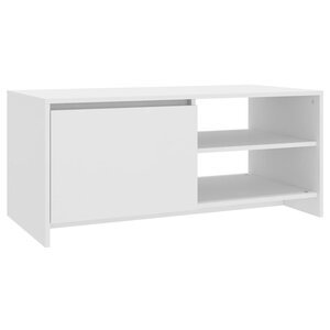 vidaXL Table basse Blanc 102x50x45 cm Bois d'ingénierie