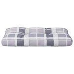 vidaXL Coussin de canapé palette Motif à carreaux gris 70x40x10 cm