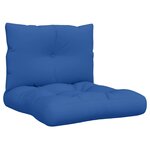 vidaXL Coussins de palette 2 Pièces bleu royal tissu