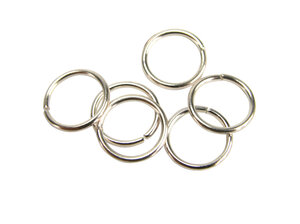 Anneaux brisés ronds 12 mm Argenté 60 pièces