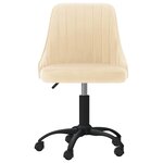 vidaXL Chaises pivotantes à manger lot de 4 crème velours