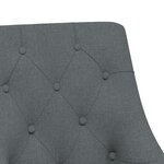 vidaXL Chaise pivotante de salle à manger Gris foncé Tissu