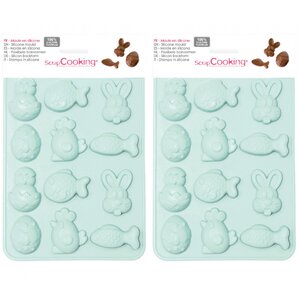 2 moules chocolats de Pâques en silicone