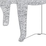 vidaXL Rennes de Noël 2 Pièces Argenté 40 LED