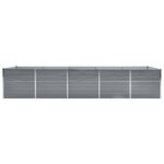 vidaXL Lit surélevé de jardin Acier galvanisé 400x80x45 cm Gris