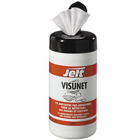 Lingette nettoyantes JELT - Visunet - Boîte de 70 (paquet 70 unités)
