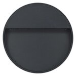 vidaXL Appliques murales à LED d'extérieur 2 Pièces 3 W Noir Rond