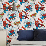 Kids at Home Papier peint Spiderman Pow Blanc