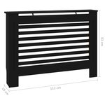 vidaXL Cache-radiateur Noir 112x19x81 cm MDF