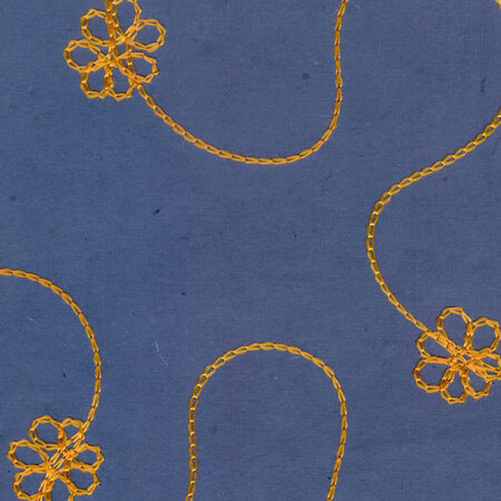 PAPERTREE DS 50 x 70 - 100g PROVENCE Bleu brodé - Lot de 10 feuilles