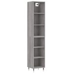 vidaXL Buffet haut Sonoma gris 34 5x32 5x180 cm Bois d'ingénierie
