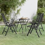 vidaXL Mobilier à dîner de jardin 5 Pièces Maille Métal Anthracite