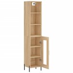 vidaXL Buffet haut Chêne sonoma 34 5x34x180 cm Bois d'ingénierie
