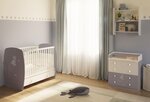 Lit NEVA 120 x 60 avec tiroir AMIS ZEN BLANC-GRIS