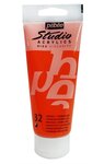 Peinture studio acrylique tube orange cadmium imitation 100 ml pébéo