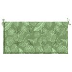 vidaXL Coussin de banc de jardin motif de feuilles 100x50x3 cm