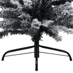 vidaXL Sapin de Noël artificiel mince flocon de neige vert 150 cm PVC