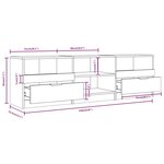 vidaXL Meuble TV Sonoma gris 150x33 5x45 cm Bois d'ingénierie