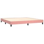 vidaXL Lit à sommier tapissier avec matelas Rose 200x200 cm Velours