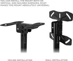 Onkron n2l blk support tv de plafond pour des écrans de 32 à 80 pouces noir