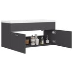 vidaXL Armoire d'évier avec lavabo intégré Gris Aggloméré