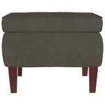 vidaXL Chaise à bascule avec pieds en bois et tabouret Gris foncé