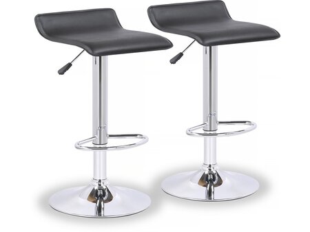 Lot de 2 tabourets de bar "Cosmo" - Noir