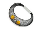 Bracelet Ciambella Grande - Résille et polymère tournesol