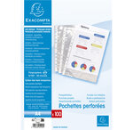 Sachet De 100 Pochettes Perforées Polypropylène Lisse 5/100e - A4. - X 10 - Exacompta