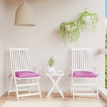 vidaXL Coussins de chaise 2 Pièces rose 50x50x7 cm tissu oxford
