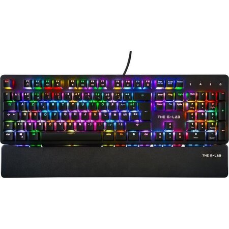 THE G-LAB KEYZ RUBIDIUM CLAVIER MÉCANIQUE RED SWITCH ET RGB COMPLeTEMENT PERSONNALISABLE AVEC REPOSE-POIGNET