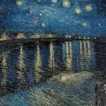 STARRY NIGHT OVER THE RHONE by Vincent Van Gogh Gold Plated 2 onces argent monnaie 10000 Francs Chad 2022