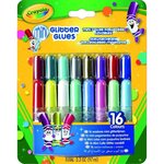 Crayola - 16 mini colles pailletées lavables -