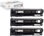 3 toners compatibles avec hp 201 cf400x noir 3bk