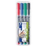 4 feutres lumocolor permanent pointe fine 0.6mm staedtler