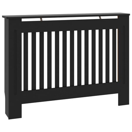 vidaXL Cache-radiateur Noir 112x19x81 cm MDF