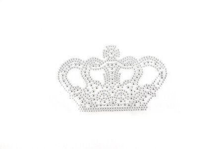 Transfert thermocollant clou et strass Couronne 9x12 9 cm