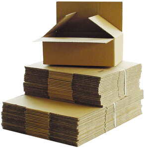 Lot de 20 Cartons ondulés à plier (L)250 x (l)200 x (H)100 mm