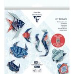 Pochette de 60 feuilles Origami 3 formats animaux marins
