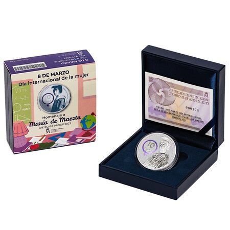 Pièce de monnaie 10 euro Espagne 2023 argent BE – María de Maeztu