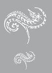 Pochoir adhésif pour tissu Hippocampe maori A4