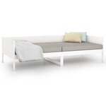 vidaXL Lit de jour blanc bois de pin massif 80x200 cm