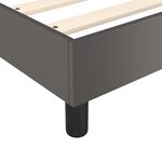 vidaXL Sommier à ressorts de lit Gris 80x200 cm Similicuir